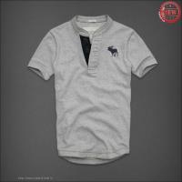 heren abercrombie and fitch henley tee korte t-shirt moose logo lichtgrijs Overhemd Knutselen 7zora406